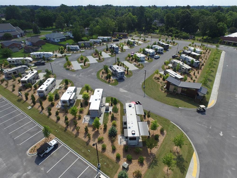 Aerial view of sites