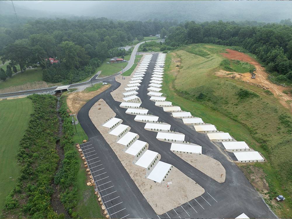 Aerial view of sites