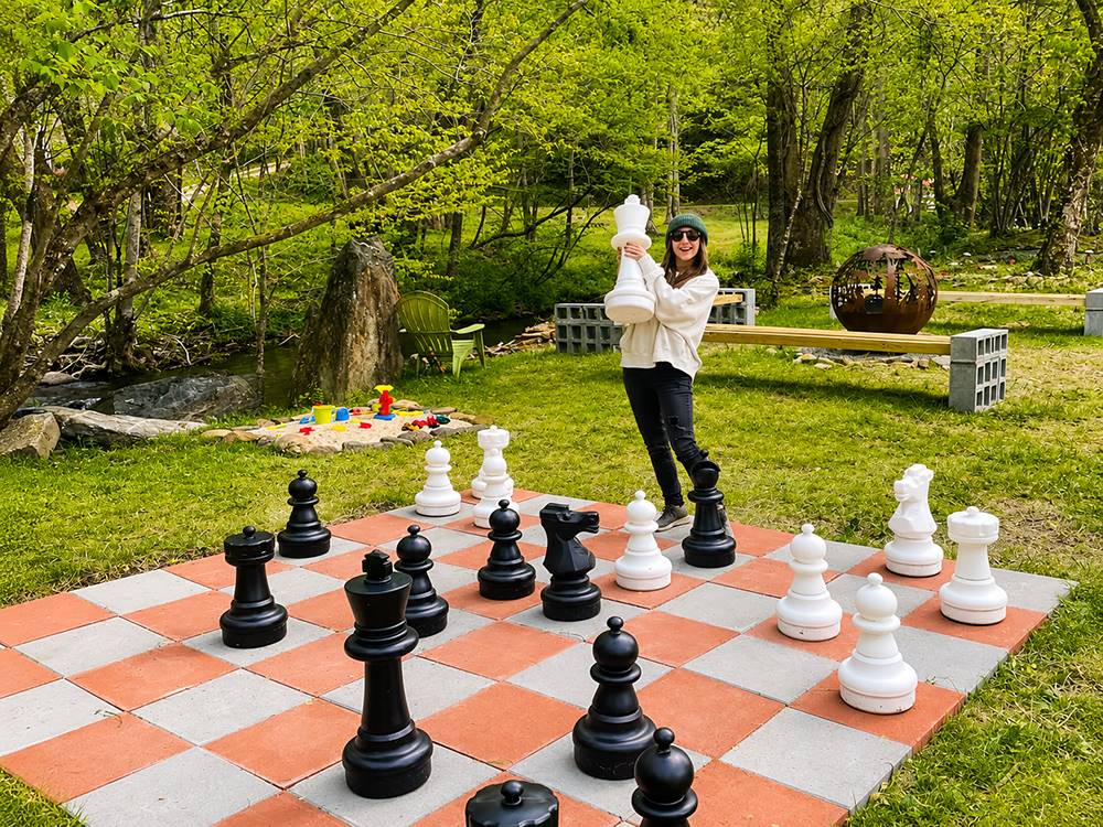 A giant chess set