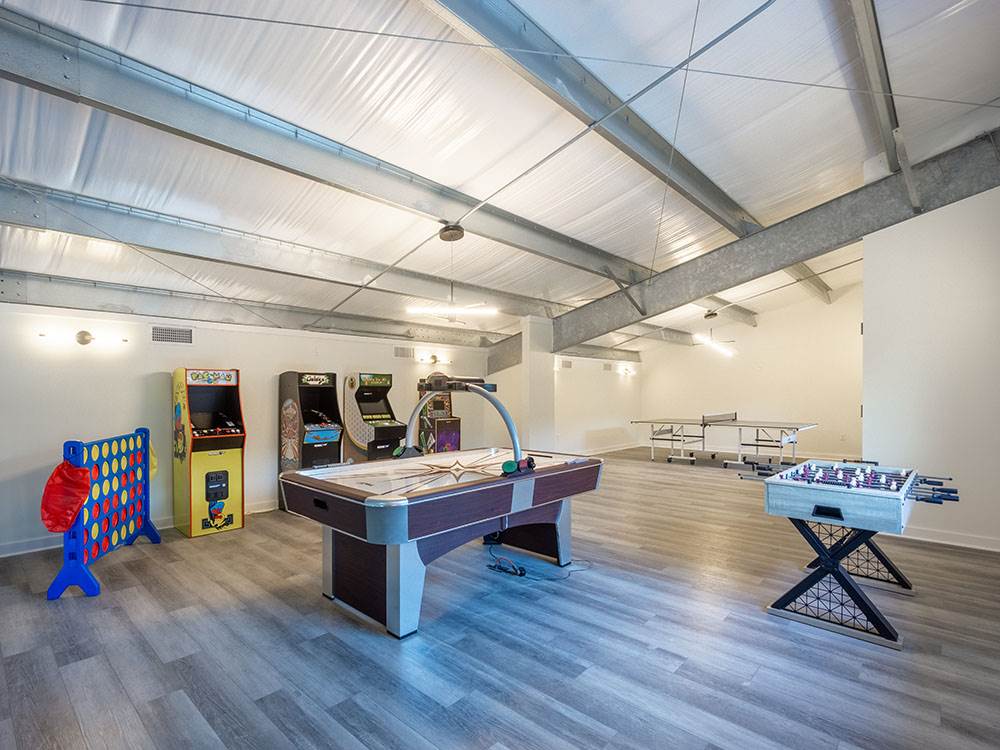 The indoor game room