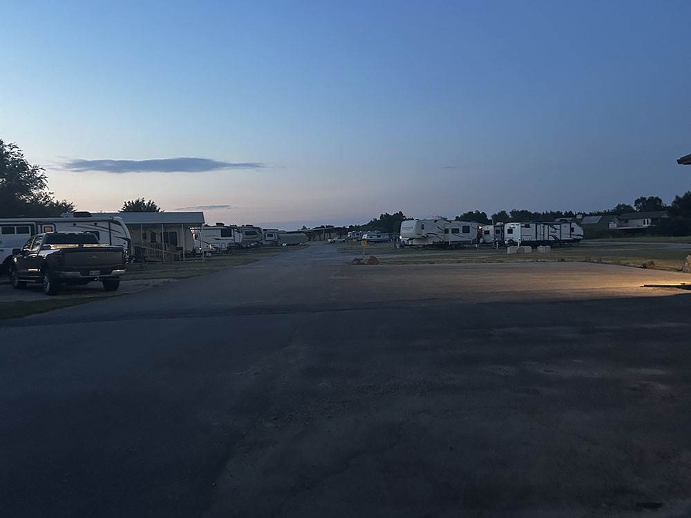 Road leading to sites