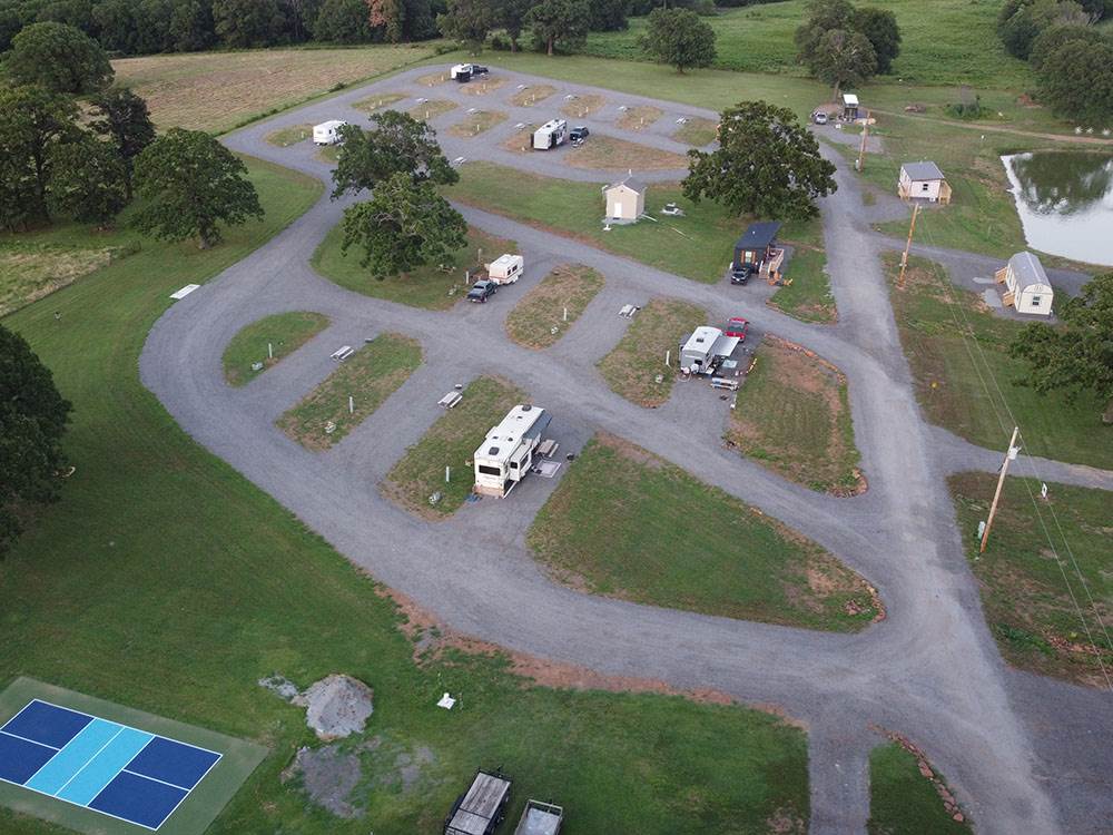 An aerial view of park
