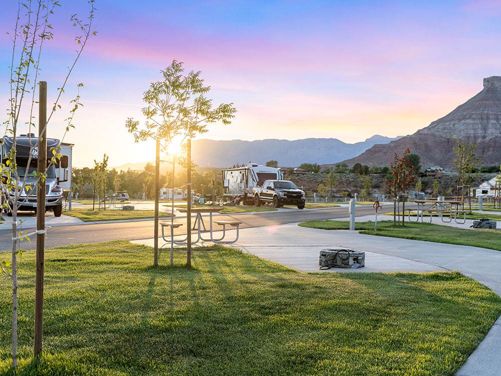 View of paved RV sites