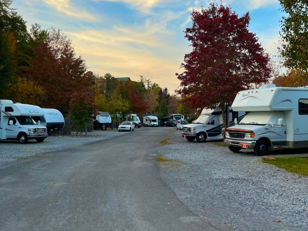 Gravel sites at Holy Smokies RV Park and Glamping