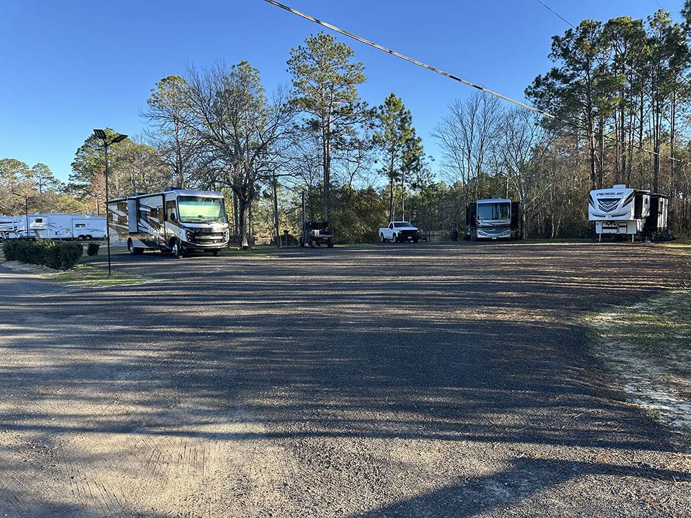 A road leading to RV sites
