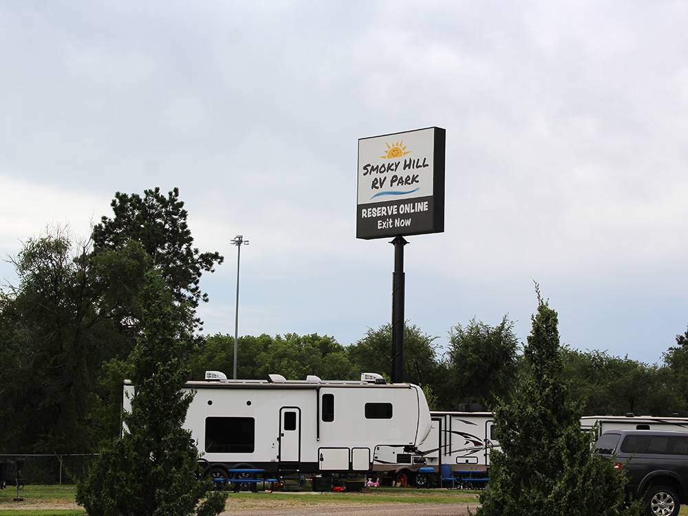 The park sign