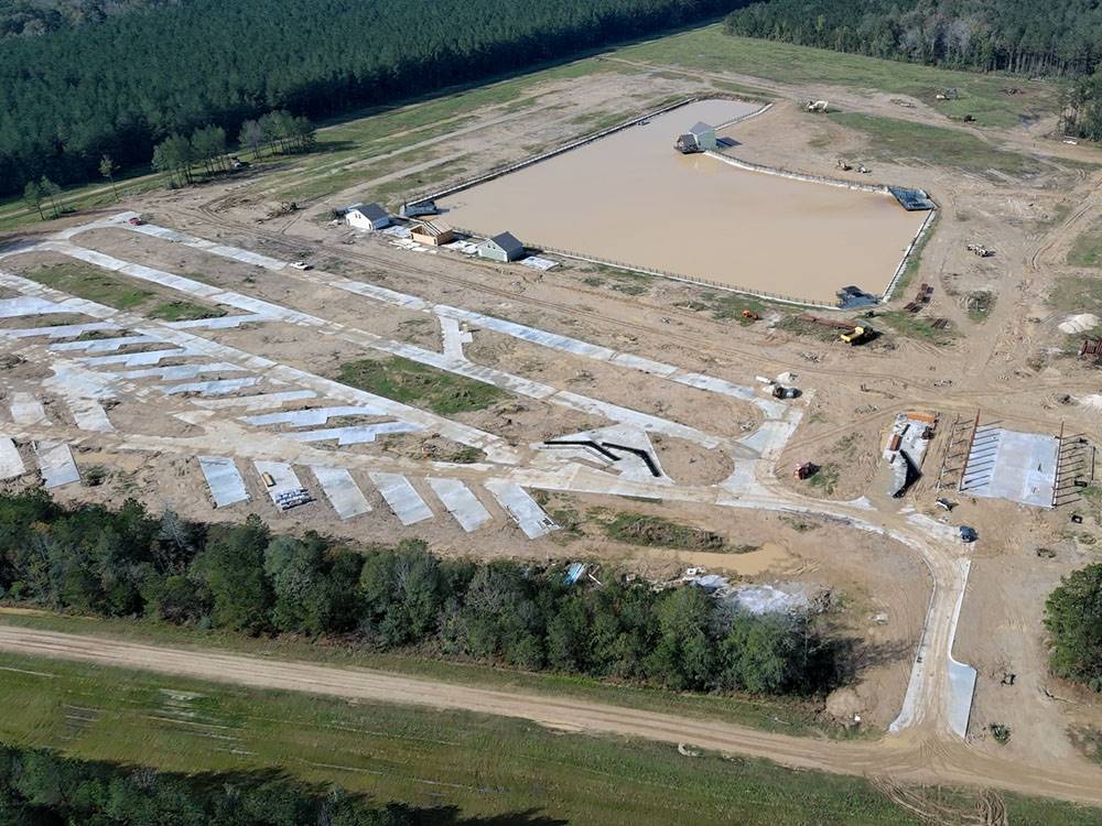 Early stages of construction