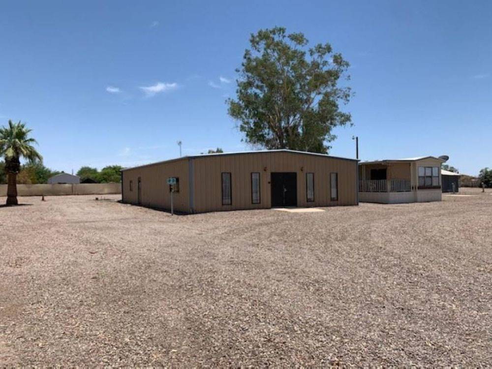 Outside the clubhouse