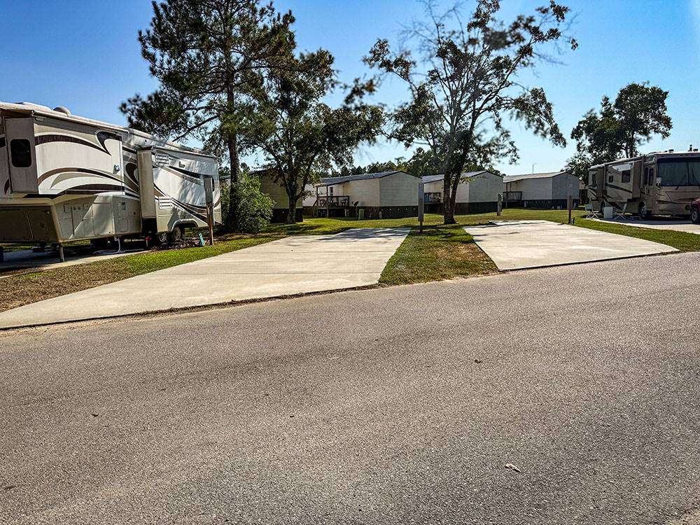 Partially shaded paved sites