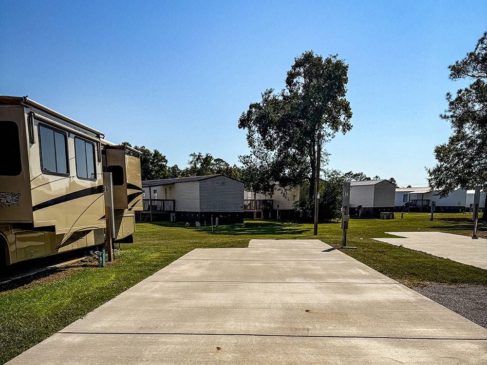 A paved back-in sites