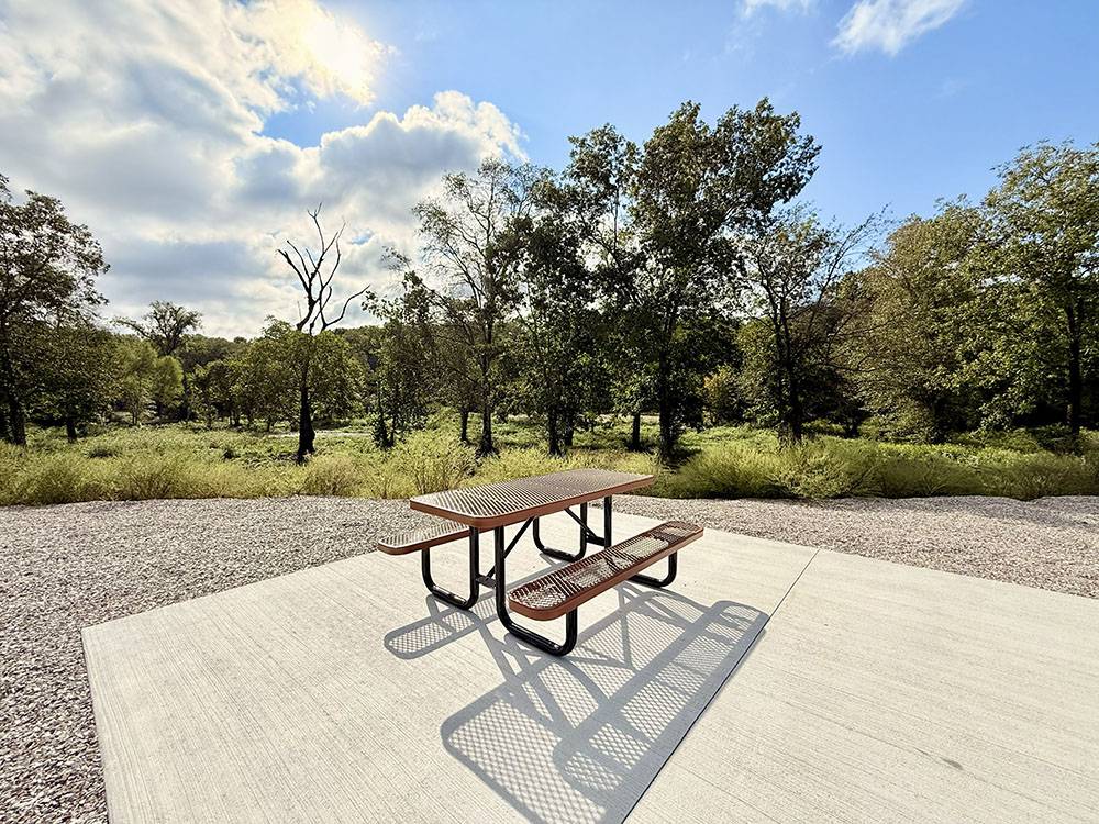A picnic table at a site