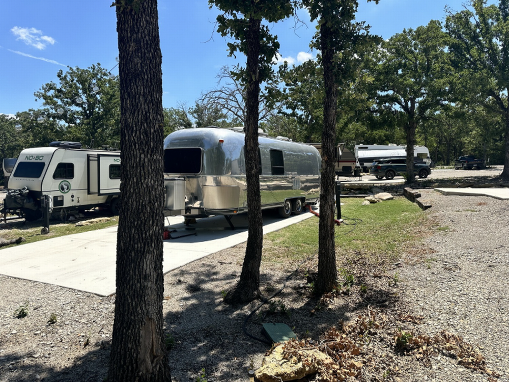 Concrete pad at Cozy Hill RV and Cabin Resort