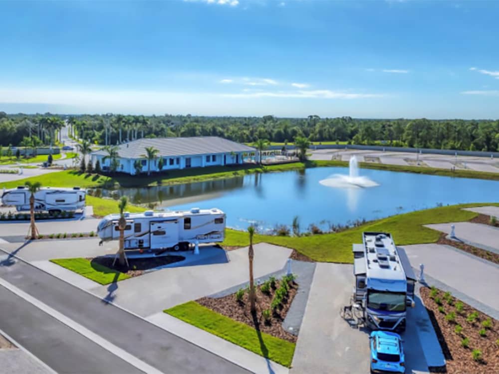 RV sites with a view of the pond