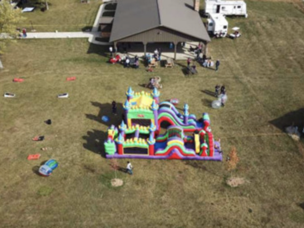 Bounce house at Fireside Resort Campground