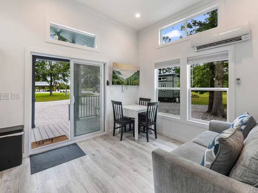 Living room area in a rental