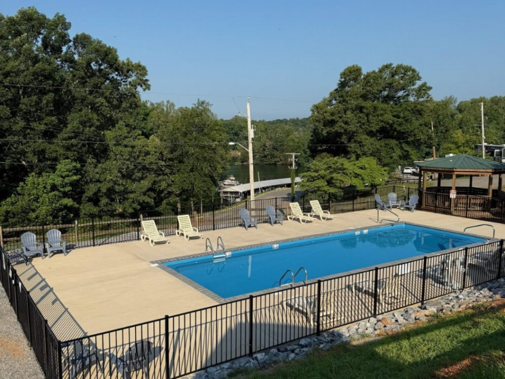 Pool area at Halesford Harbour Resort