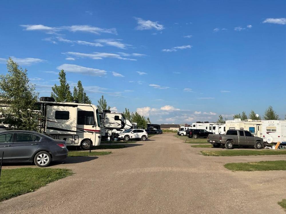 Parked trailer's and RV's at site Sugar City RV Park