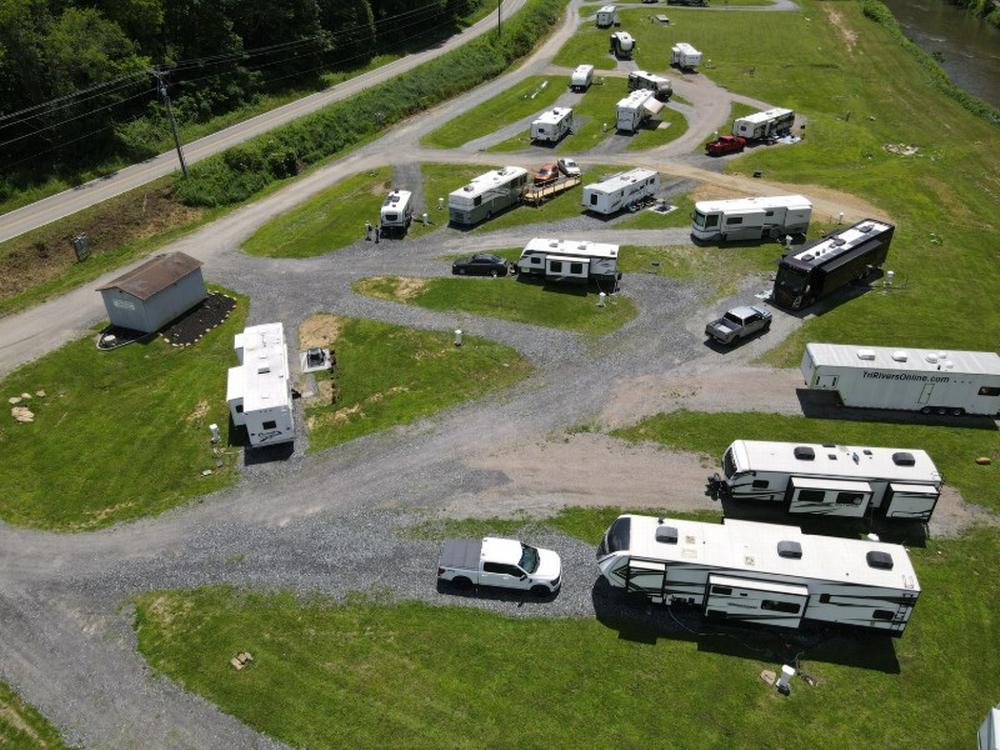 Overhead view at site Phoenix Mountain Campground