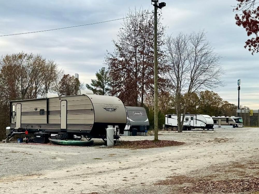 Parked trailer's at site Joy-O RV Park