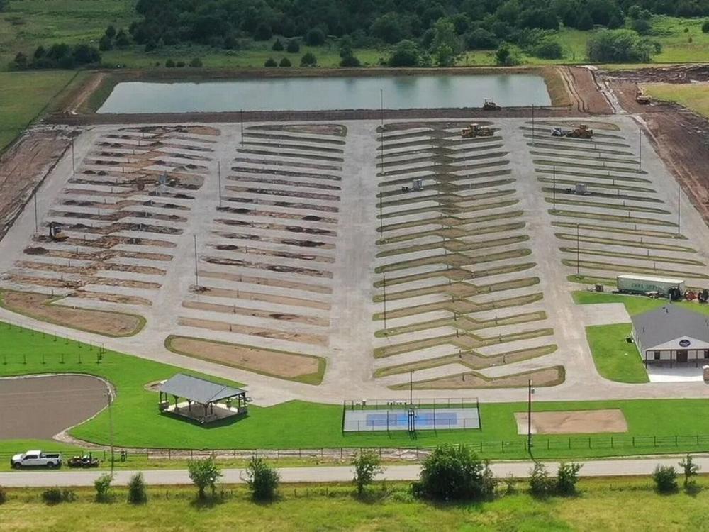 Overhead view at site Stoney Creek RV Park