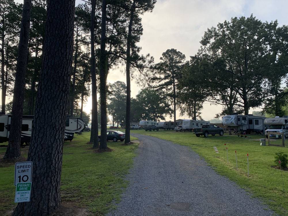 A road leading to sites