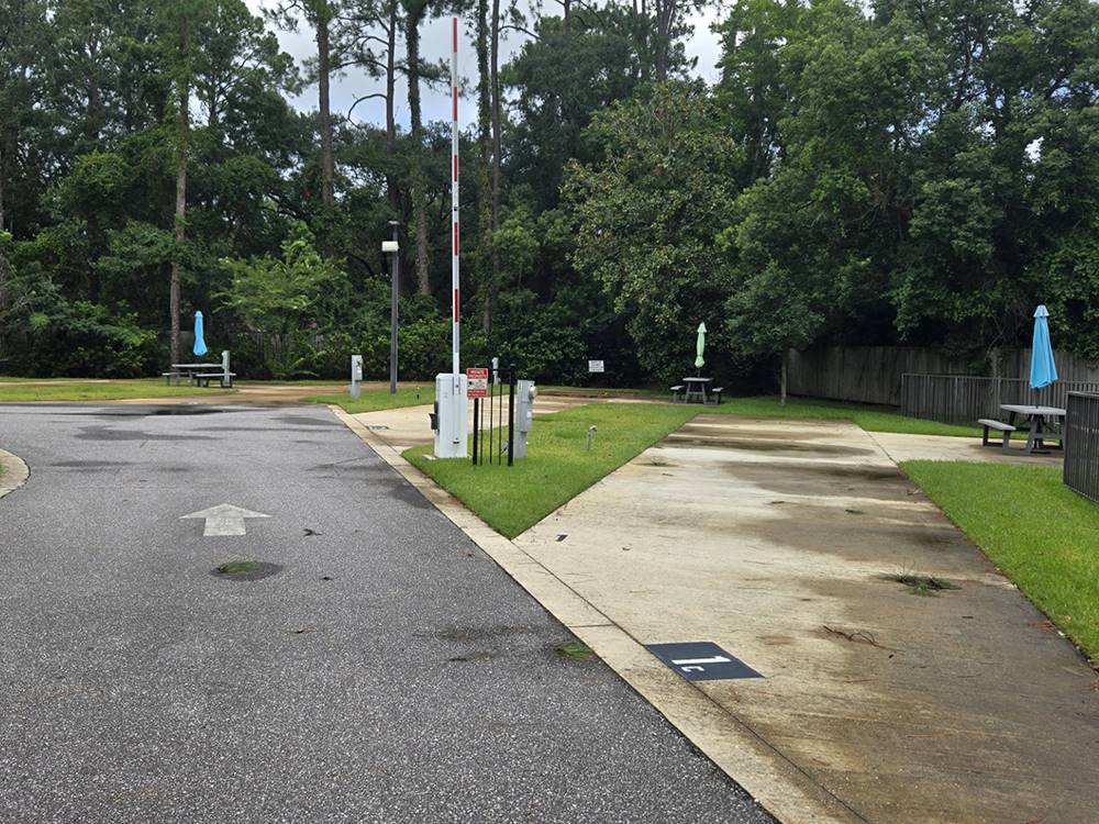 The road leading to RV sites
