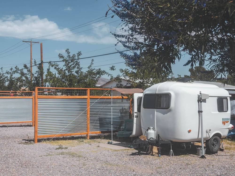 Parked RV in lot