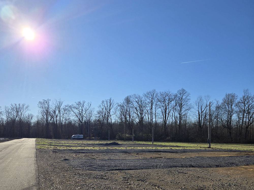 Sites with trees in the distance