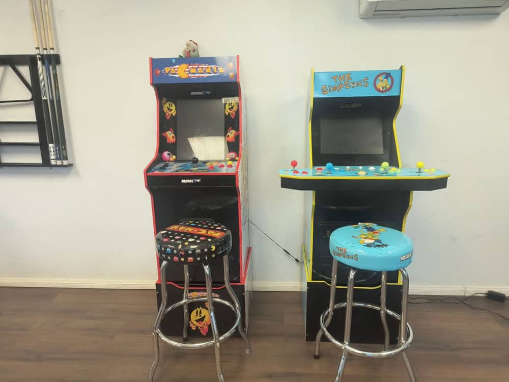 Arcade games in the rec room