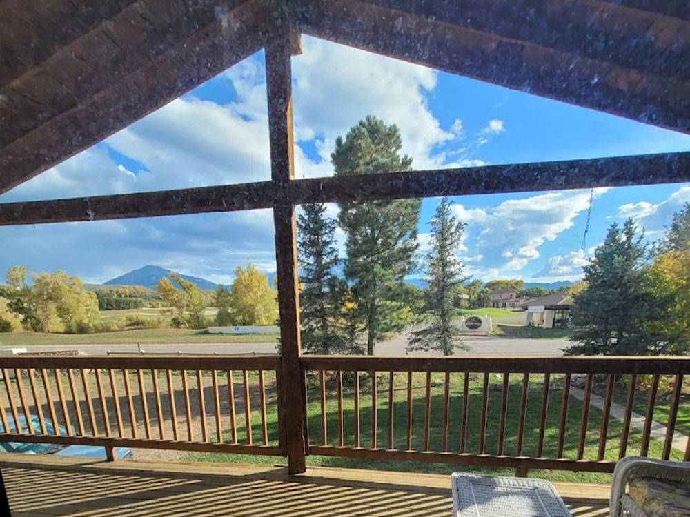 A view of the park from the lodge deck