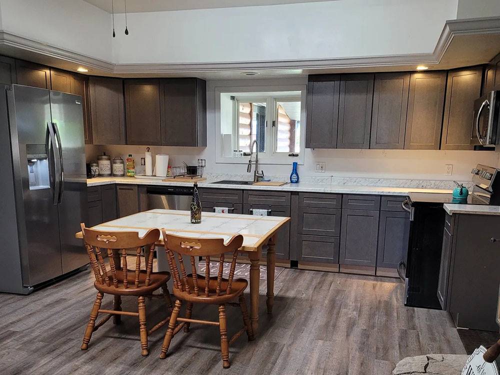 The kitchen in the lodge