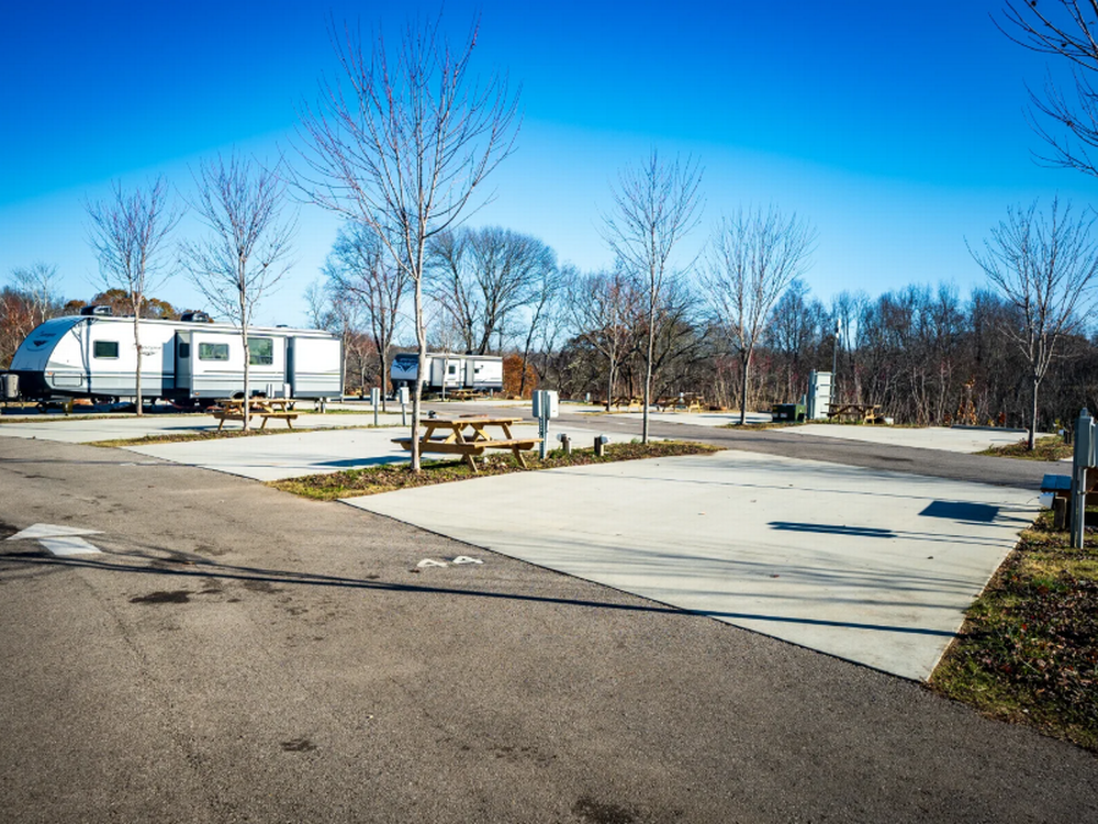 Concrete pad at park