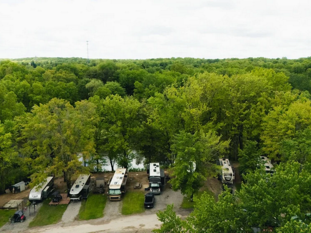 Aerial view of the park Western Reserve RV Resort