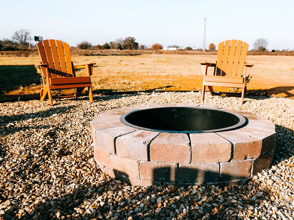 Chairs around the fire pit