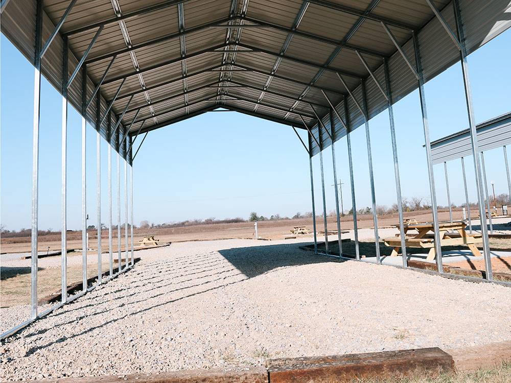 A covered RV site