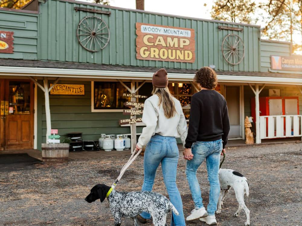 A dog friendly campground