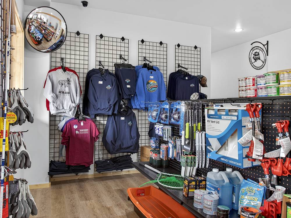 Alaskan merchandise in the camp store