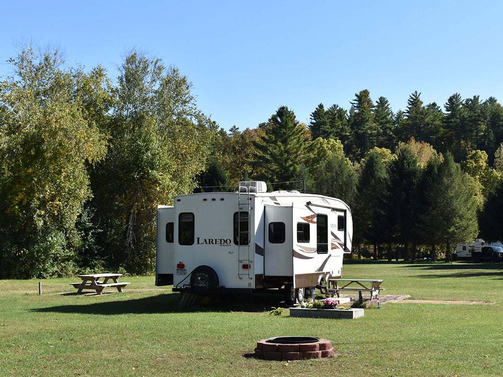 RV parked with slide outs