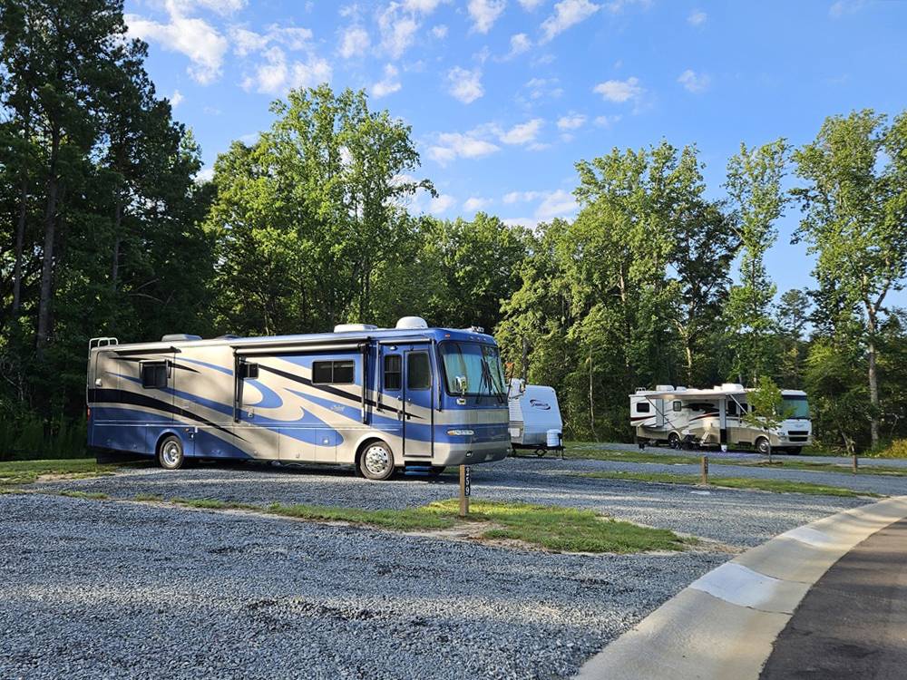 Class A parked at a site