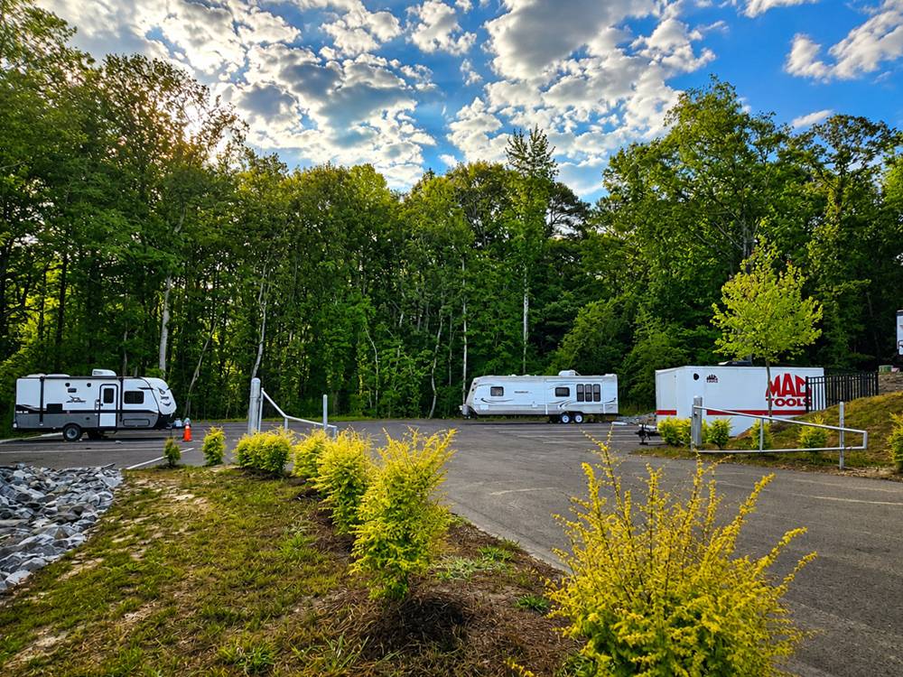 RV sites surrounded by trees