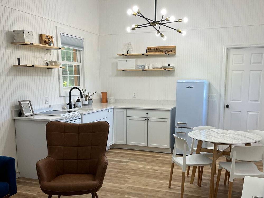 The kitchen area in a rental