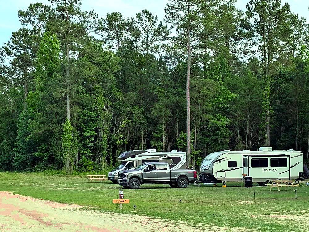 Vehicles parked at sites
