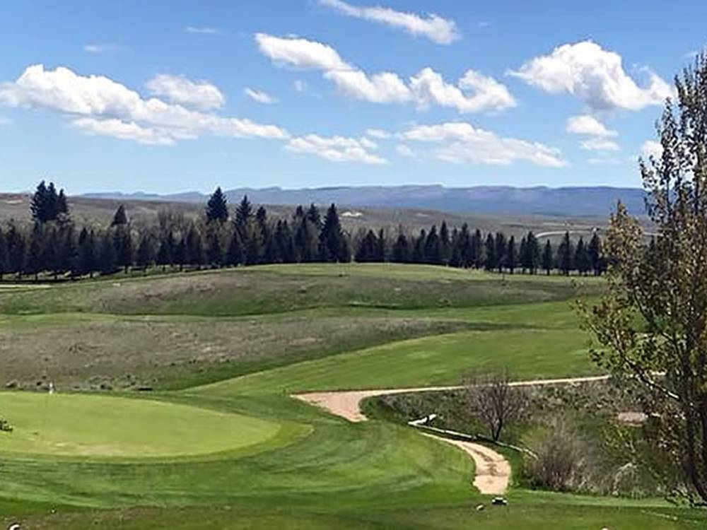 A nearby golf course