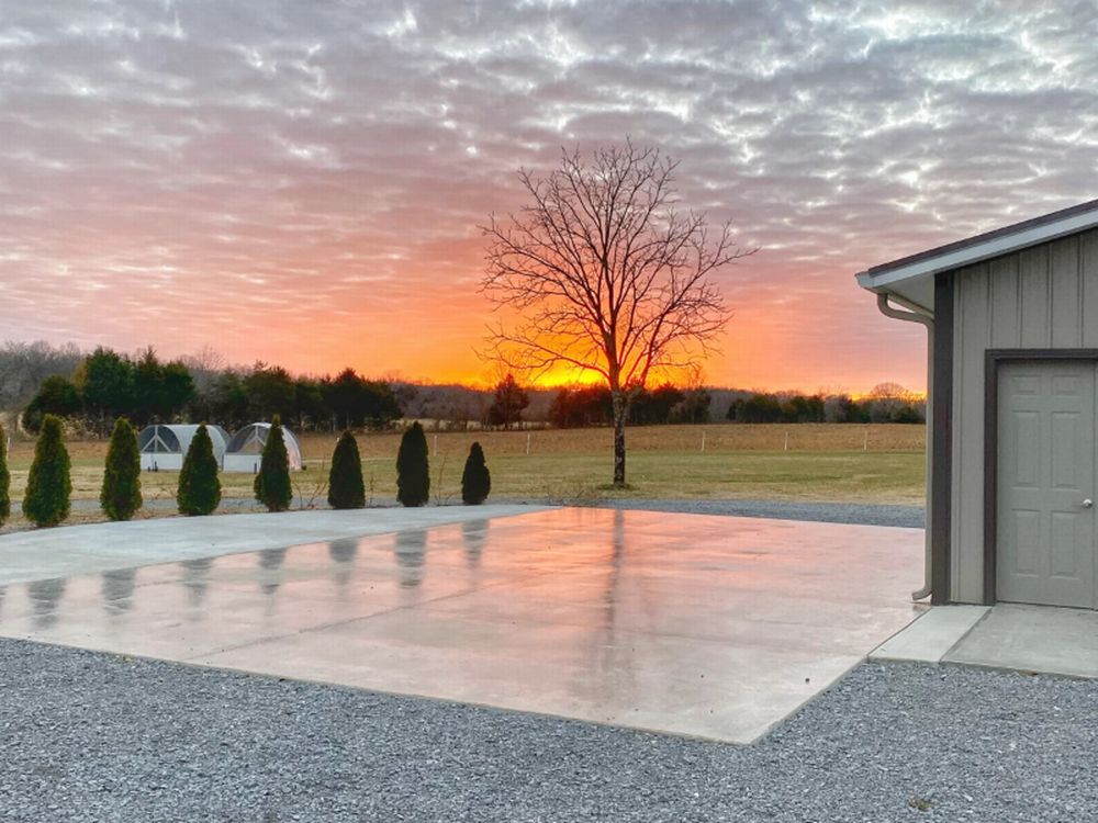 Sunset at park