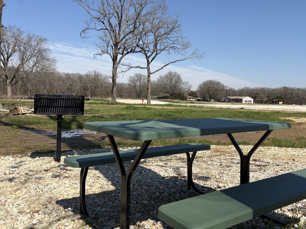 Picnic table at site