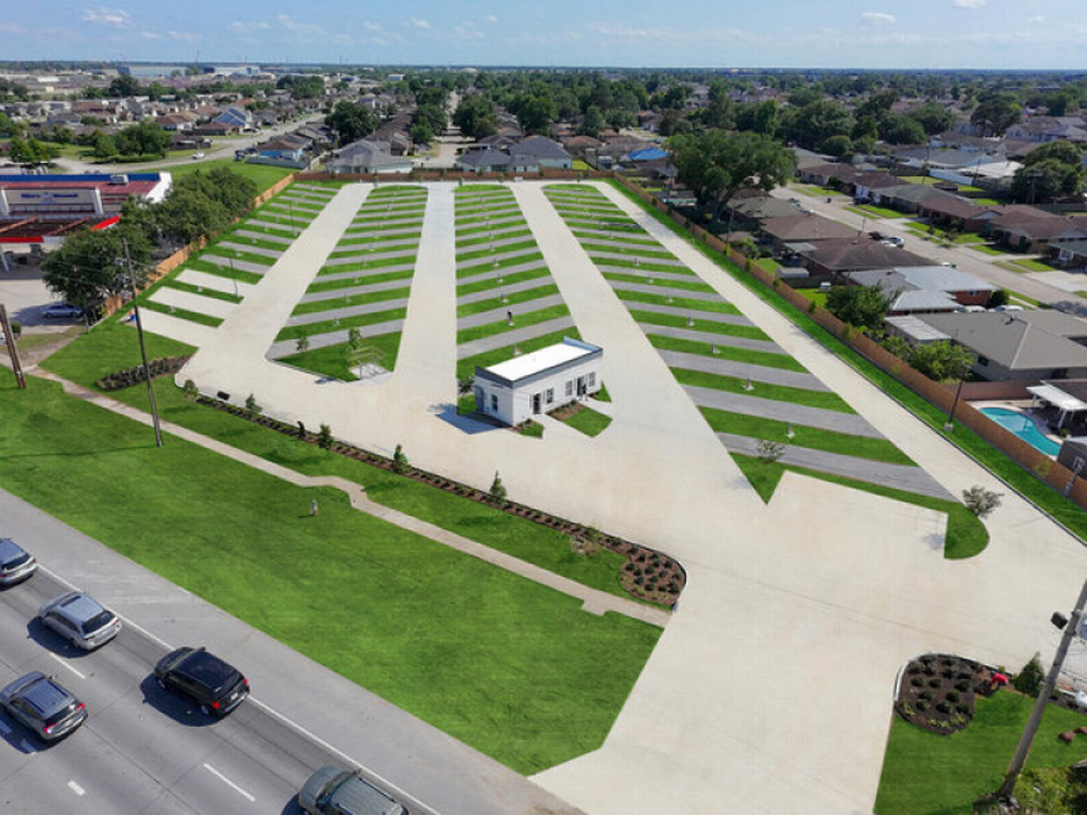 Paved roads between sites