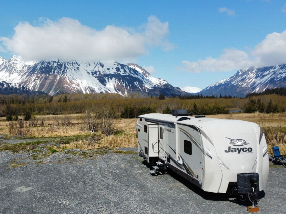 Mountain view at site