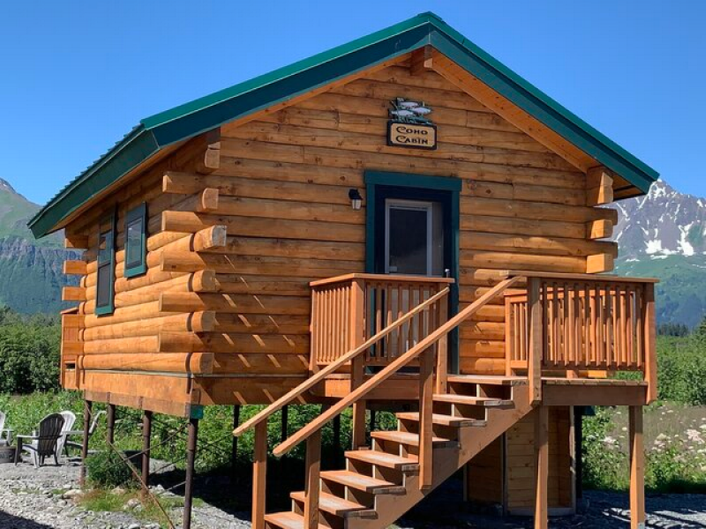 Close up of the outside of the cabin