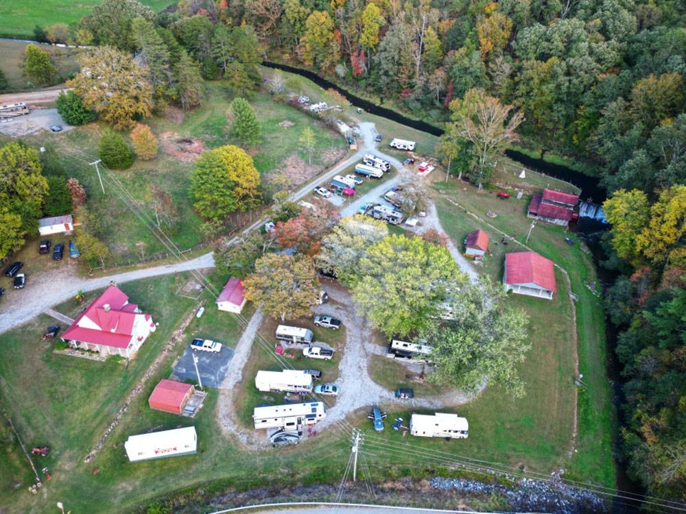 An aerial view of the park