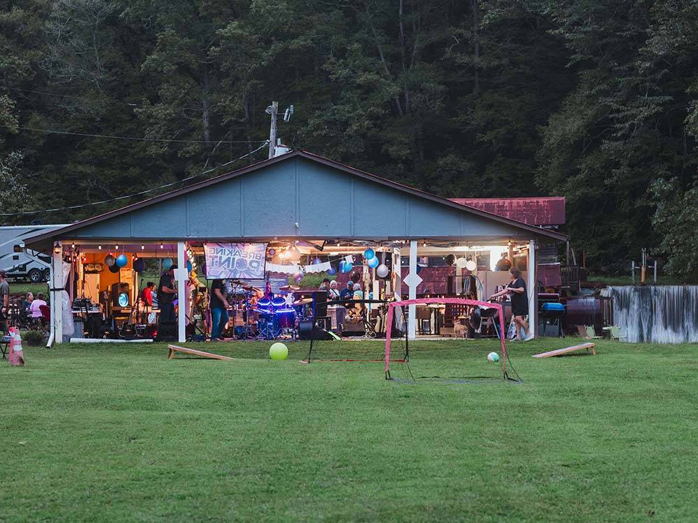 Live entertainment in the pavilion